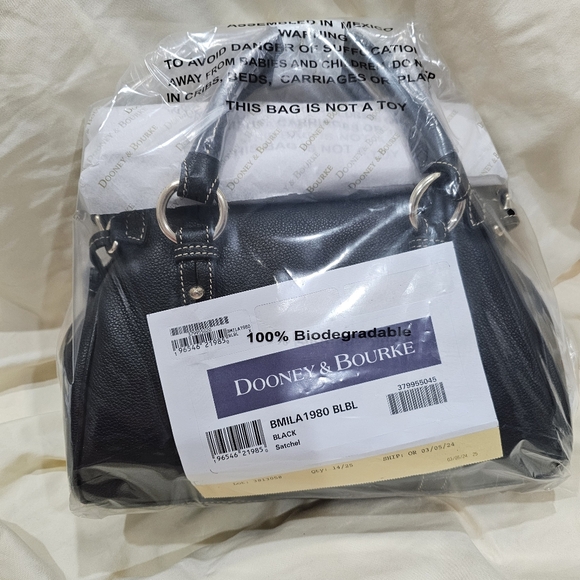 Giftaway Dooney & Bourke Sorrento Satchel Black or Beige Winners Choice - Picture 3 of 14